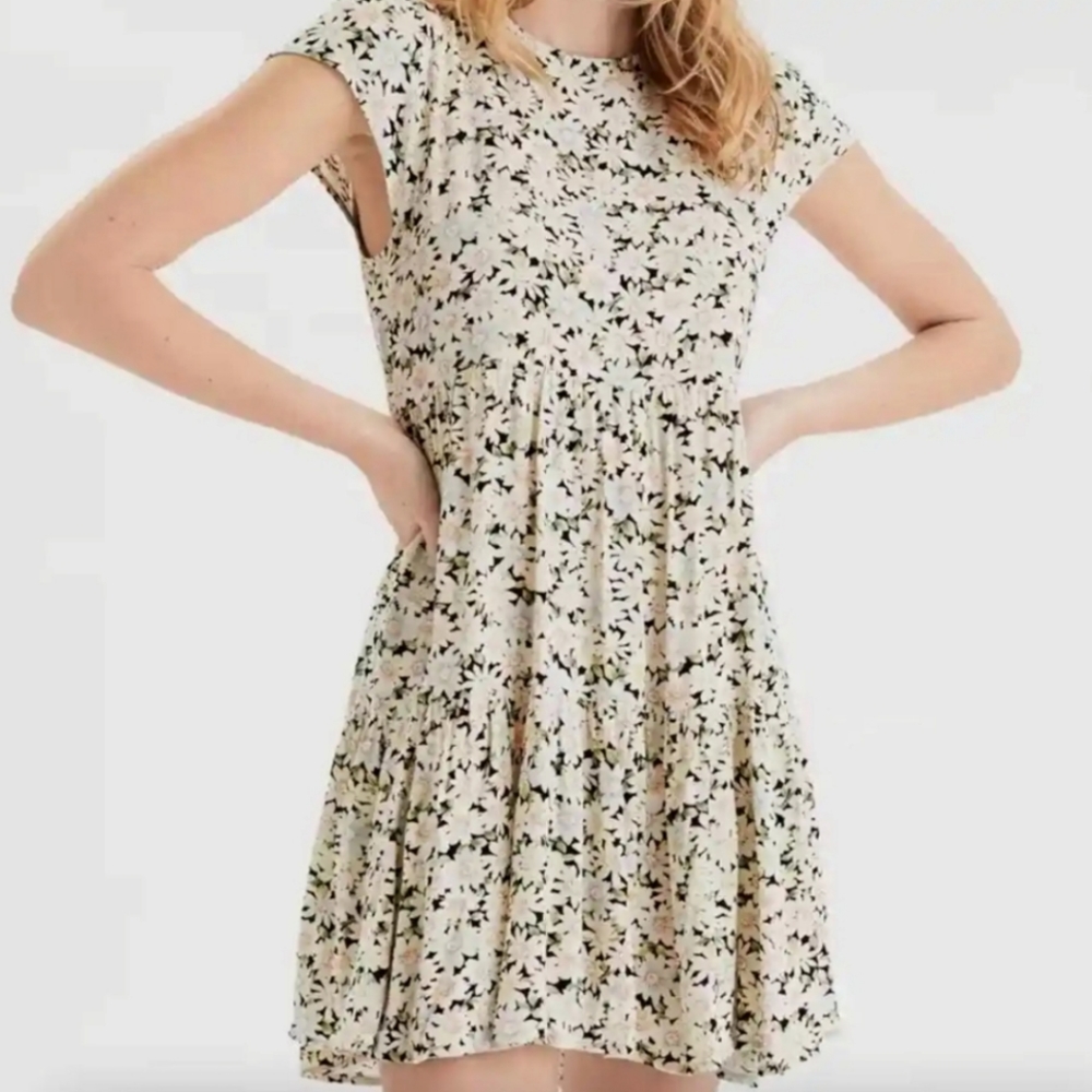 American Eagle Swing Babydoll 90s Style Floral Dress Size XS